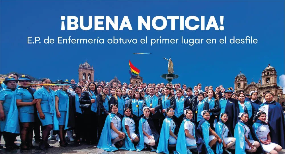 Docentes y estudiantes de nuestra Escuela Profesional de Enfermería destacaron en el Desfile Cívico organizado por el Colegio de Enfermeros del Perú – Consejo Regional VII, realizado en la Plaza Mayor del Cusco.