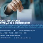 Convocatoria a elecciones complementarias de docentes para órganos de gobierno universitario 2024